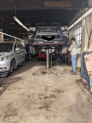 My gx460 getting all 4 corner of the brakes done. Rotors and pads.