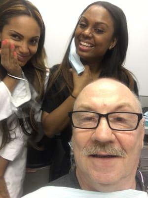 Samantha and Brenda, really know how to clean teeth.  WE all had fun, it's great to see young people enjoying their jobs.