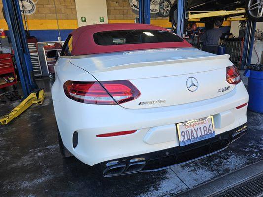 2021 C63 AMG S IN FOR NEW BRAKE PADS AND ROTORS