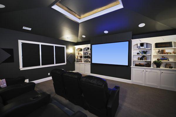 Media Room  in Paradise Custom Home in the canyons at scenic loop San Antonio