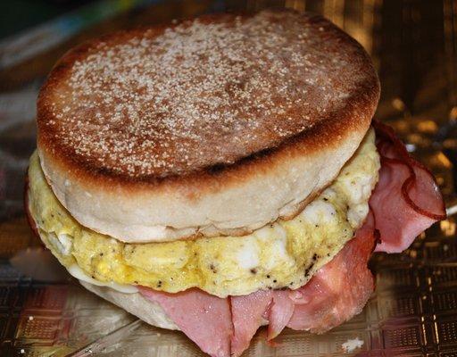 Breakfast Sandwich with Ham, Sausage or Bacon