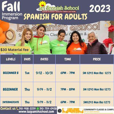 Spanish Classes for Adults. Find your own style at learning that will keep you motivated practicing and learning Spanish.