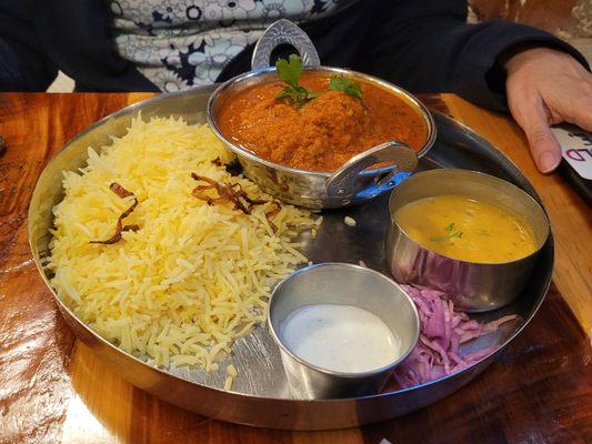 Kofta curry meal