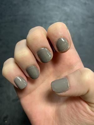 Regular mani after one day