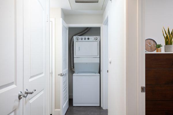 Washer and dryers in every apartment home at Stadium House