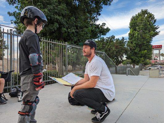 Coach Chris talks through the ABCs of the skating curriculum, which cover safety, etiquette, positive vibes, and more!