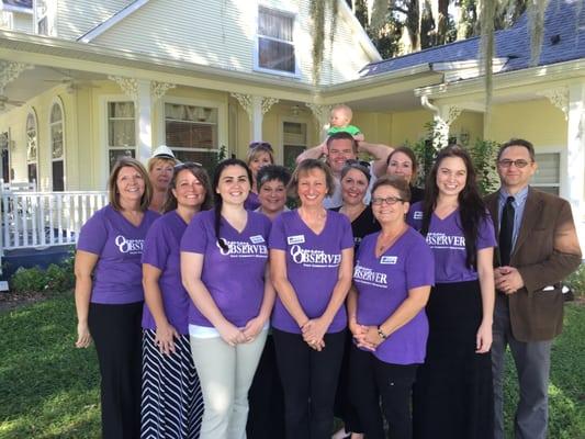 The Osprey Observer team at Annual Staff Retreat at Palmer House Bed & Breakfast in Lithia.