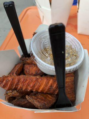 Sweet potato fries with mojito lime rub on the side