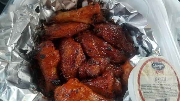 Good wings, tender and tasty.