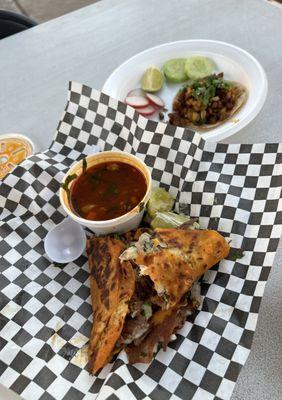 Quesa Birria Tacos and Al Pastor