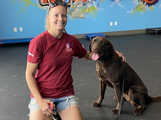 Trainer Kirsten and Bailey