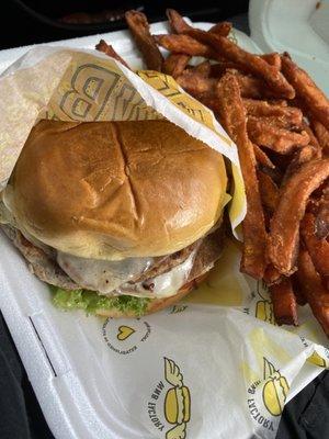 Turkey Burger (All Natural) Sweet Potato Fries