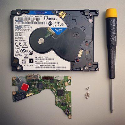 Removing the PCB from a hard drive is sometimes necessary when trying to pinpoint exactly why it's malfunctioning.