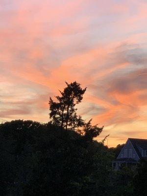 Trying to Catch The Beautiful Sunset Driving from Centerville heading towards Craigville Beach In Cape Cod June 2019