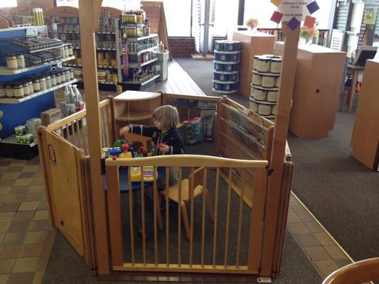 Purcell's has a child safe zone, so you can shop for paints and solvents , safely.