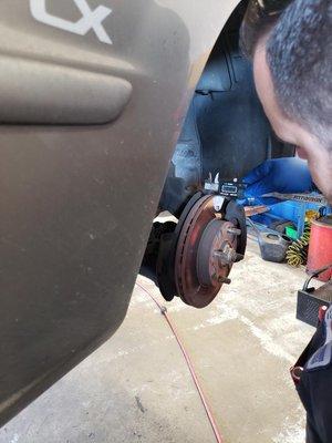 Measure brake rotors before replacing any car brakes