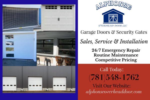 Garage Door and Security Gate Sales, Service and Installation