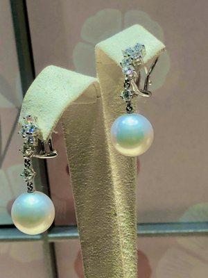 Diamonds and Pearls earrings with omega backs