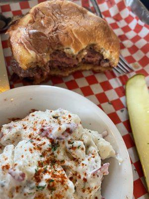 Peanut butter burger.