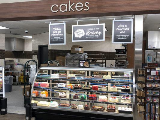 The renovation brought a great new high end cake department with a great selection.