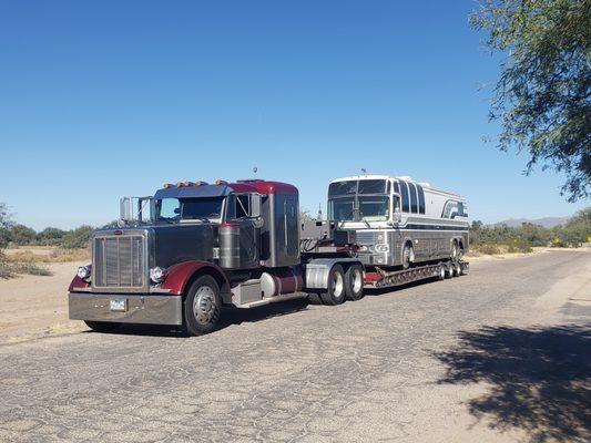 Bus hauled from Tucson AZ to McComb MS