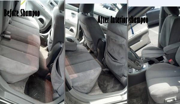 Complete interior Shampoo, includes, Seats, Carpet, Doors, and Seat Belts