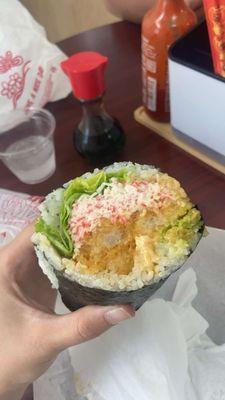 Volcano sushi burrito