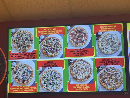 Pizza options