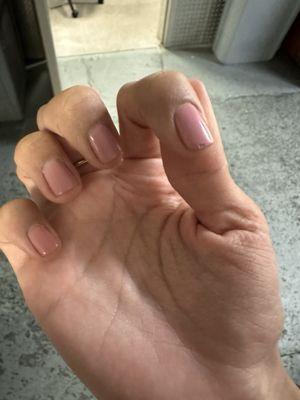 chipped nail on Friday after visiting on Wednesday