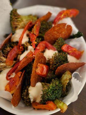 Fried broccoli