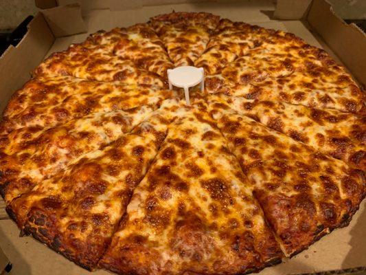 Large Cheese Pizza (about $20 with coupon)