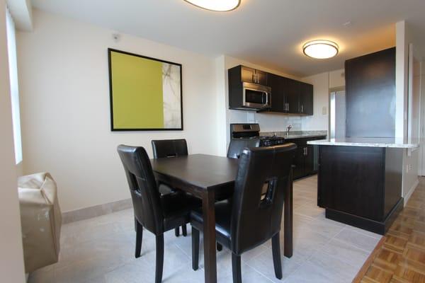 Spacious, newly renovated kitchen/dining area.