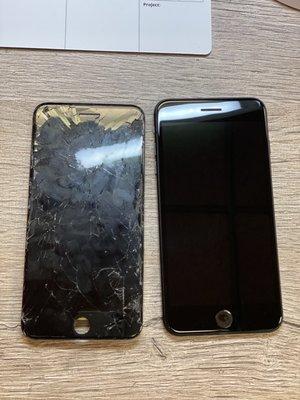 iPhone 7 Plus screen repair. Before and After