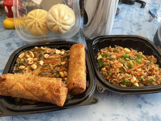 Bowl and 2 Bao Fried Rice Eggrolls