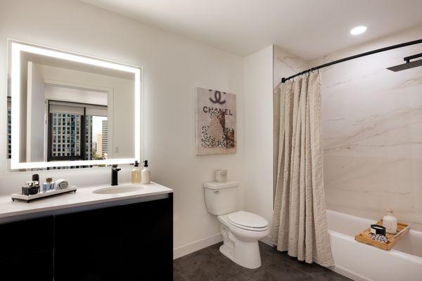 Bathrooms with luxury finishes