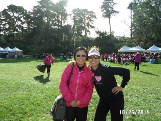 Making Strides Against Breast Cancer Walk in San Francisco.  My son and I had a walking team every year for almost 20 years!!!