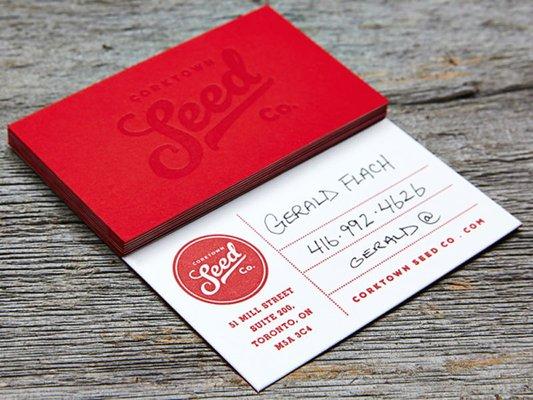 Corktown Seed co Visiting Card