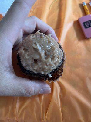 A bit smaller - German chocolate cupcake