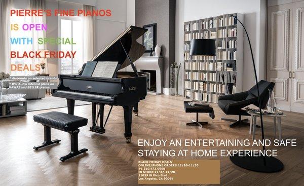 AMAZING Black Friday Flash Sale Event is happening now at Pierre's Fine Pianos!