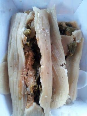 Tamales de rajas con queso