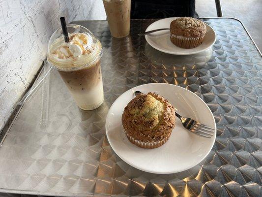 Sweet 16 Latte and a Banana Nut Muffin