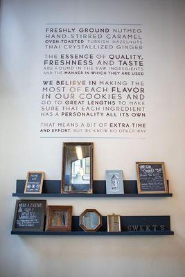 One Girl Cookies, DUMBO Location Interior Quote