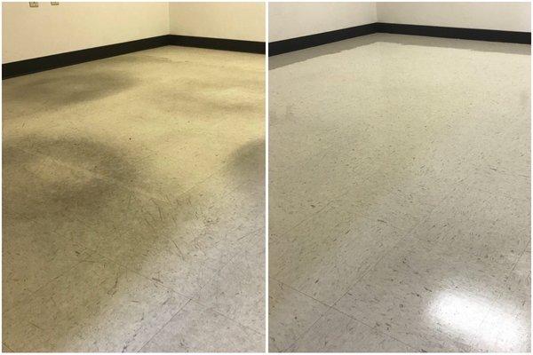 Commercial BCT floor refinished...