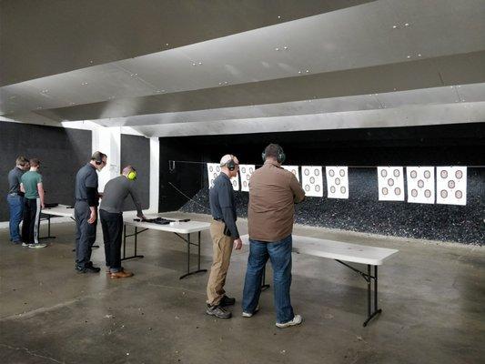 Handgun skills with 1:1 coaching to improve aim and get more comfortable with shooting. Great instructors that stress safety first!