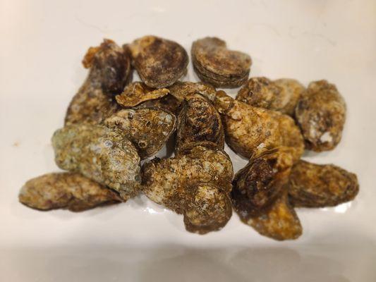 VA oysters. $15 per dozen.