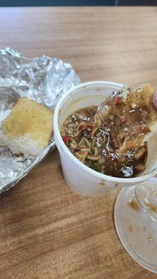 Sausage-Chicken gumbo with french bread