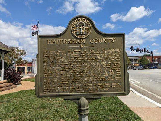 Habersham County Historical Marker, Clarkesville