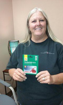 Our patient won a $25 gas card in our monthly drawing. Leave a Yelp review and you will be entered into the drawing!