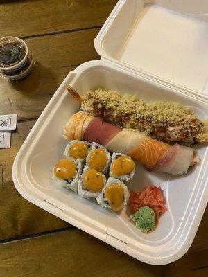 Rainbow Roll, Super Crunch Roll, Spicy Tuna Roll