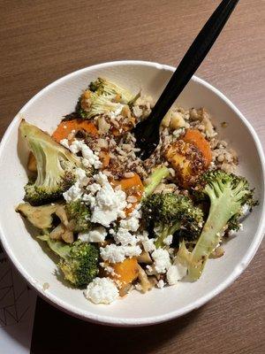 Comfort bowl with feta cheese instead of goat cheese!